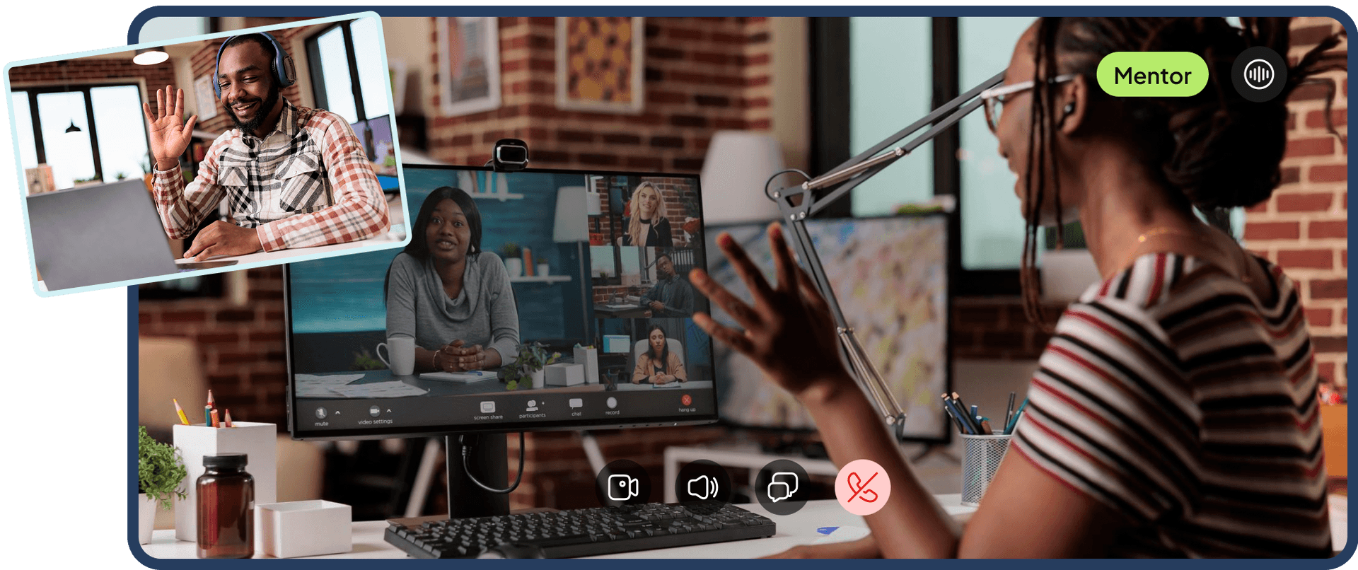 Mentoring session video conference